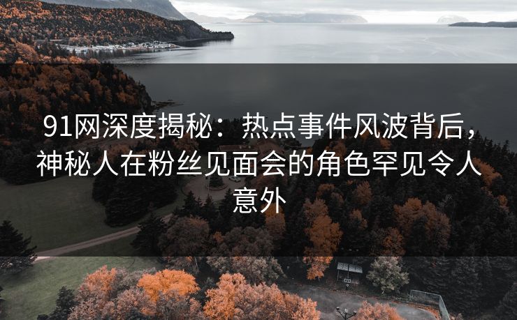 91网深度揭秘：热点事件风波背后，神秘人在粉丝见面会的角色罕见令人意外
