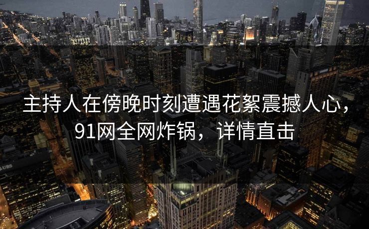 主持人在傍晚时刻遭遇花絮震撼人心，91网全网炸锅，详情直击